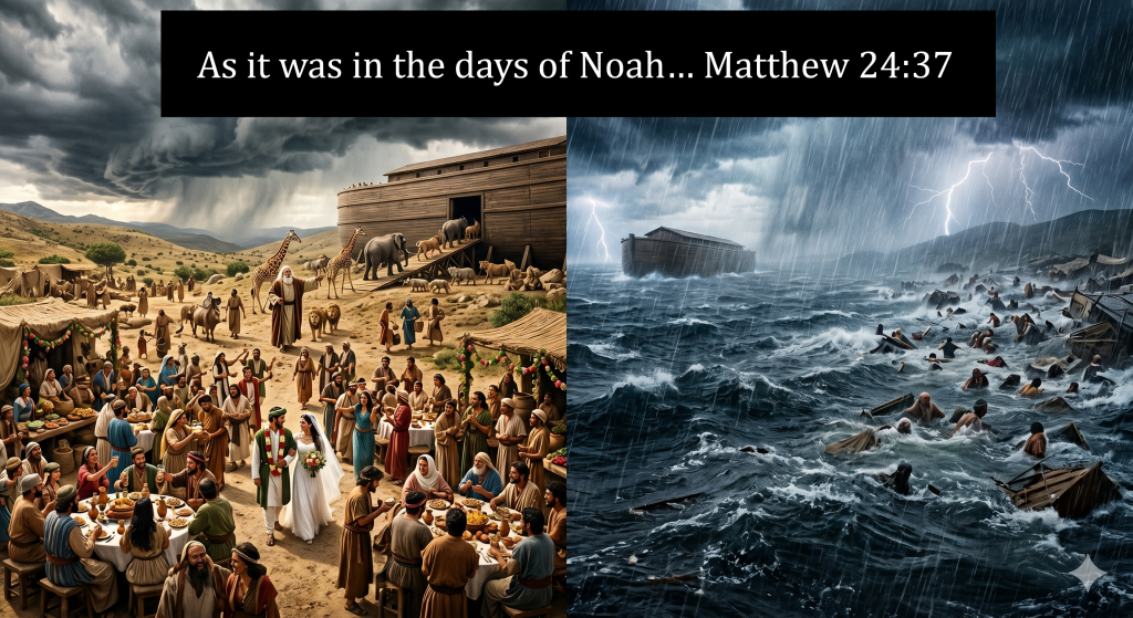 The days leading up to the great flood were like today. Are you aware of this?